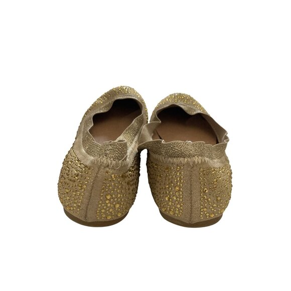 Mossimo women's Size 6.5 Gold Rhinestone Ballet Flats shoes - Picture 4 of 9
